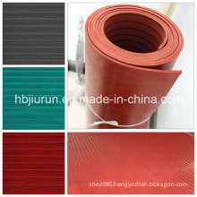 Colorful Insulation Rubber Sheet with Wide and Fine Ribbed